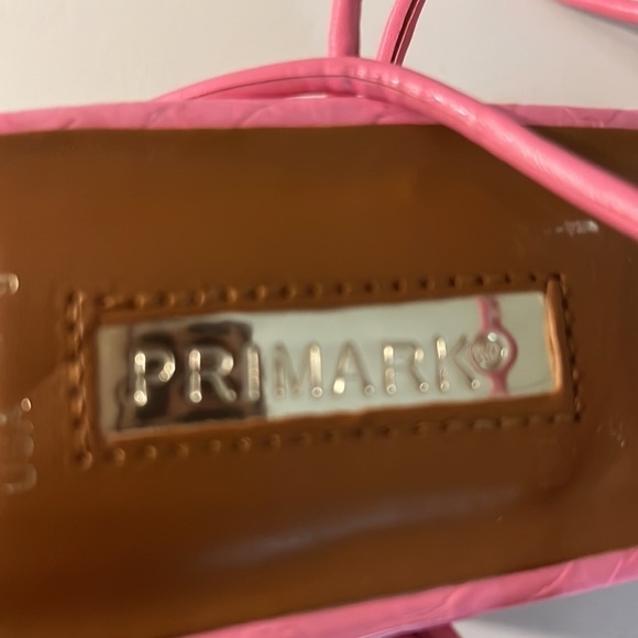 PRIMARK BARBIECORE Pink ankle tie Chunky Heel  sandals size 9 - Picture 8 of 8